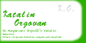 katalin orgovan business card